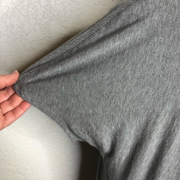Athleta gray draped slouch jersey knit midi dress size Large - Picture 13 of 14